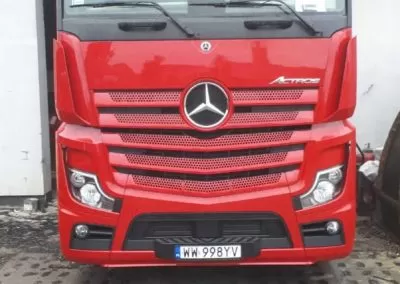 Mercedes truck with a spoiler