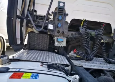 Roof spoiler with solar installation.